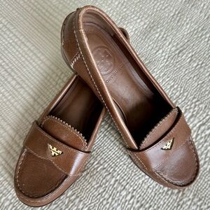 Tory Burch Brown Leather Loafers